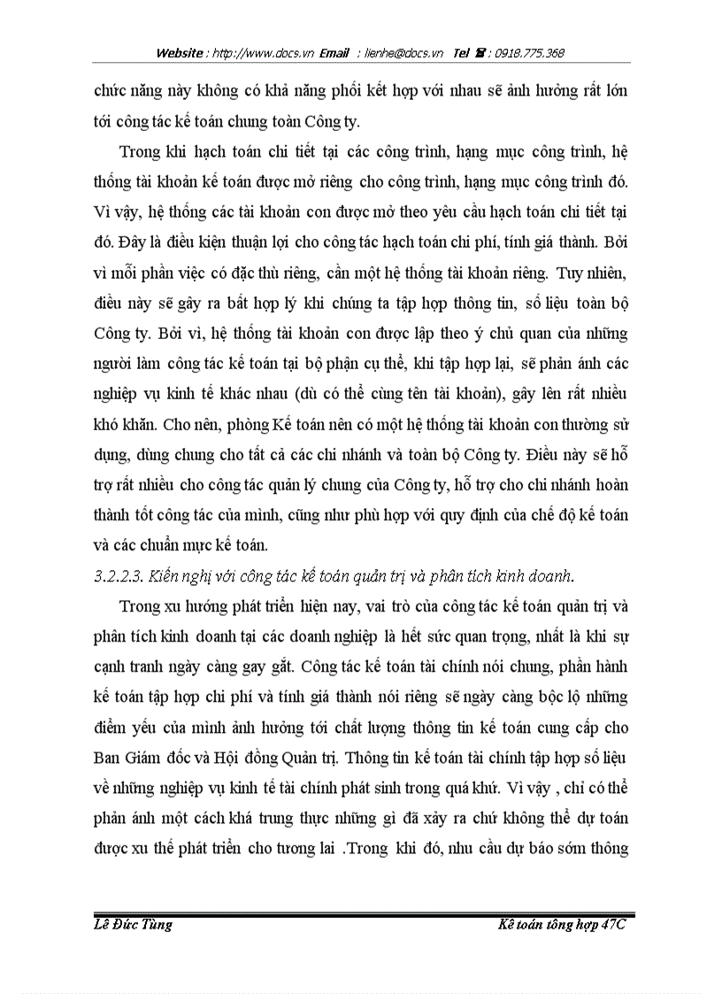 image for page Nâng cao hiệu quả hoạt động của công tá kế toán tập hợp chi phí và tính giá thành tại Công ty cổ phần PCCC và đầu tư xây dựng Sông Đà