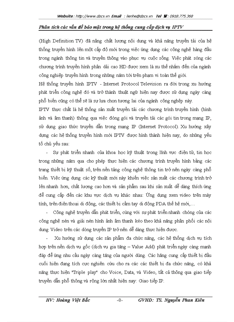 image for page Phân tích các vấn đề bảo mật trong hệ thống cung cấp dịch vụ IPTV