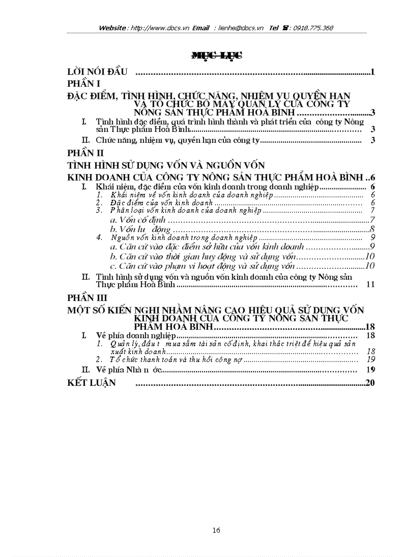 image for page Tại Công ty Nông sản Thực phẩm Hoà Bình