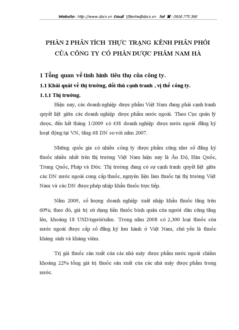 image for page Hoàn thiện hệ thống kênh phân phối của công ty Cổ phần Dược phẩm Nam Hà