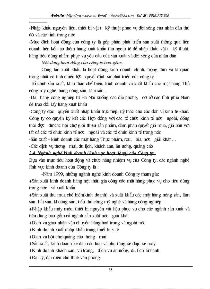 image for page Tại Công ty sản xuất dịch vụ và XNK Nam Hà Nội Haprosimex