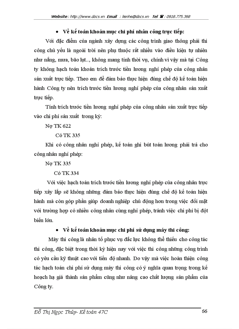 image for page Hoàn thiện kế toán chi phí sản xuất và tính giá thành sản phẩm xây lắp tại Công ty Vận tải và Xây dựng TRANCO