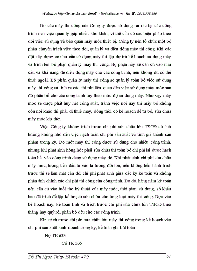 image for page Hoàn thiện kế toán chi phí sản xuất và tính giá thành sản phẩm xây lắp tại Công ty Vận tải và Xây dựng TRANCO