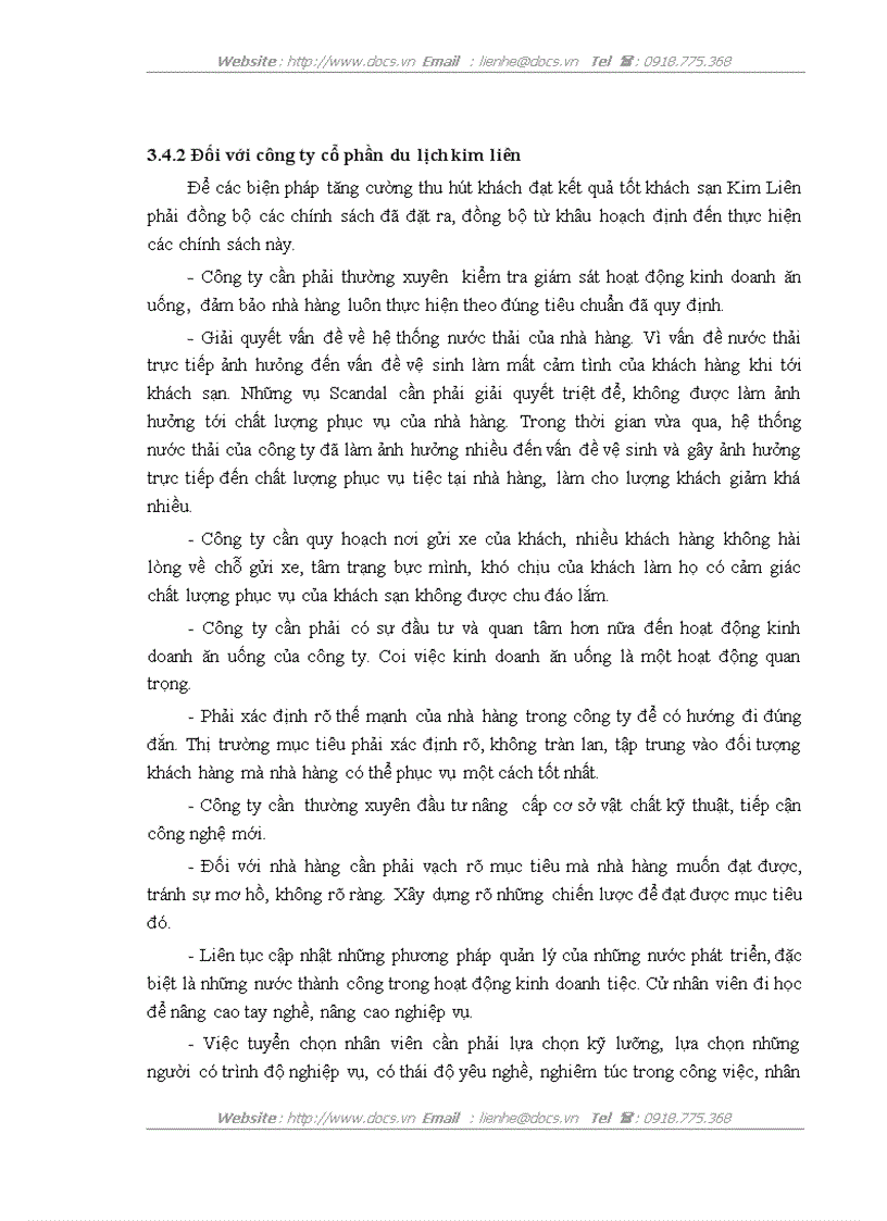 image for page Biện pháp thu hút khách trong kinh doanh tiệc tại nhà hàng hoa sen 6 thuộc công ty cổ phần du lịch Kim Liên