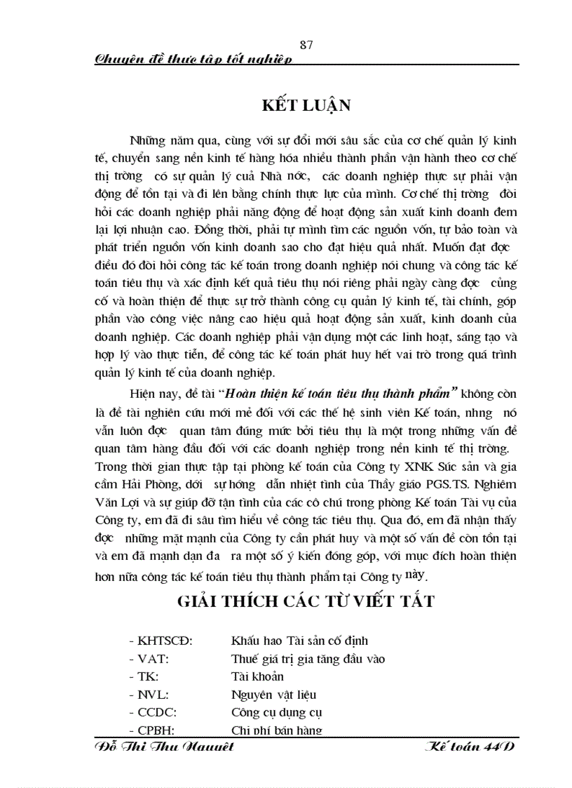 image for page Hoàn thiện công tác kế toán tiêu thụ thành phẩm tại Công ty XNK Súc sản và gia cầm Hải Phòng