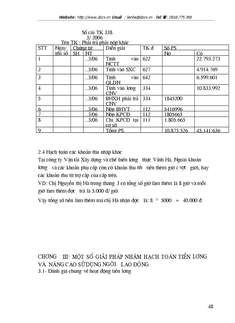 image for page Hạch toán tiền lương và các khoản trích theo lương