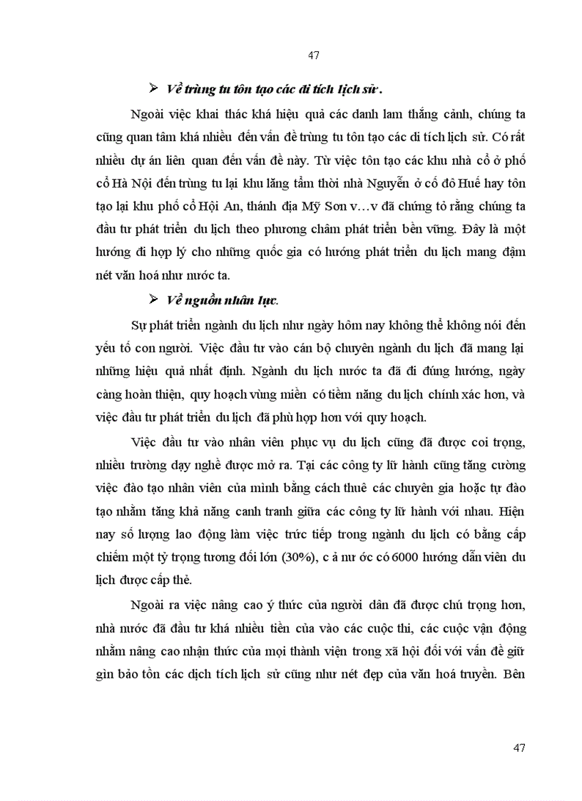 image for page Một số giải pháp nâng cao hiệu quả đầu tư phát triển du lịch năm 2001 2010