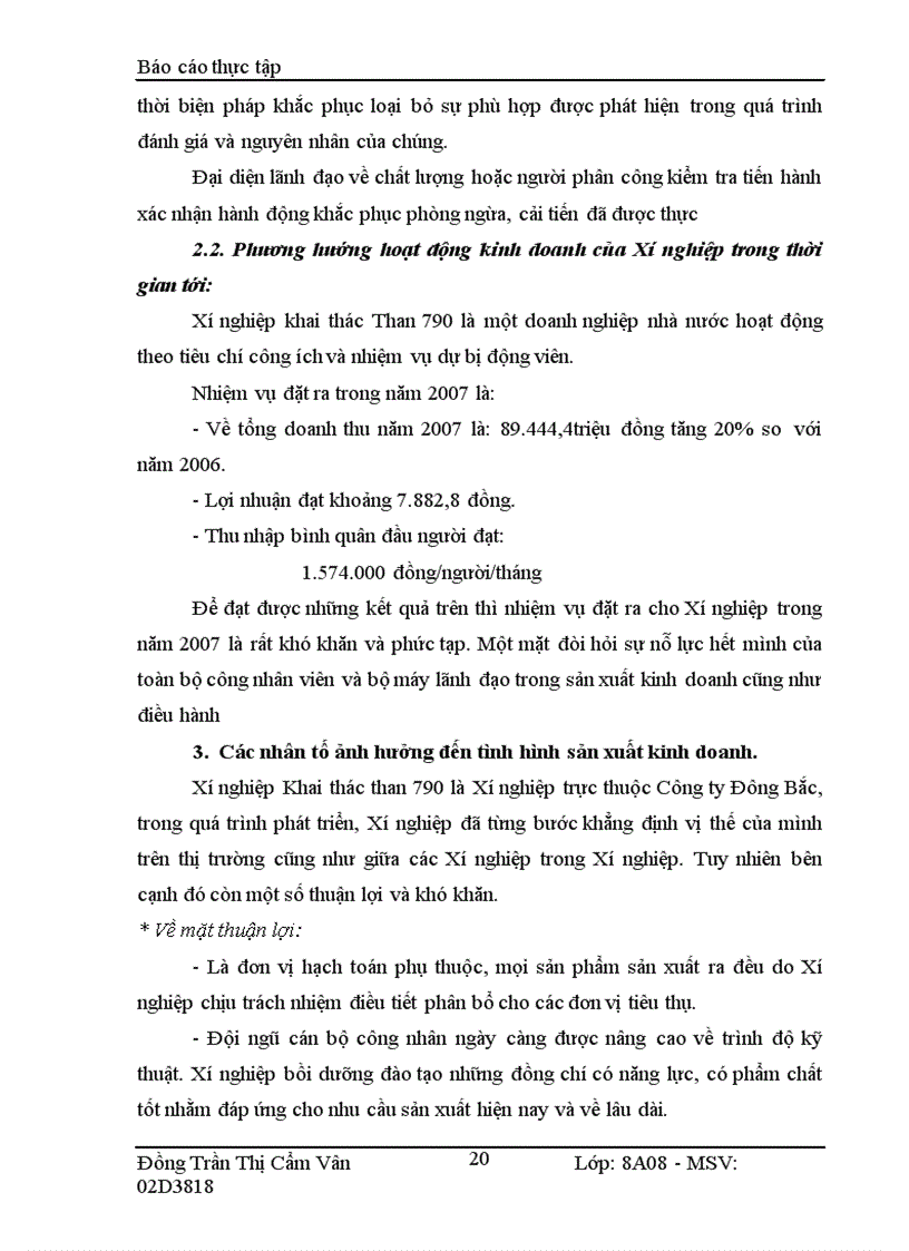 image for page Phân tích hoạt động sản xuất kinh doanh của Xí nghiệp khai thác Than 790