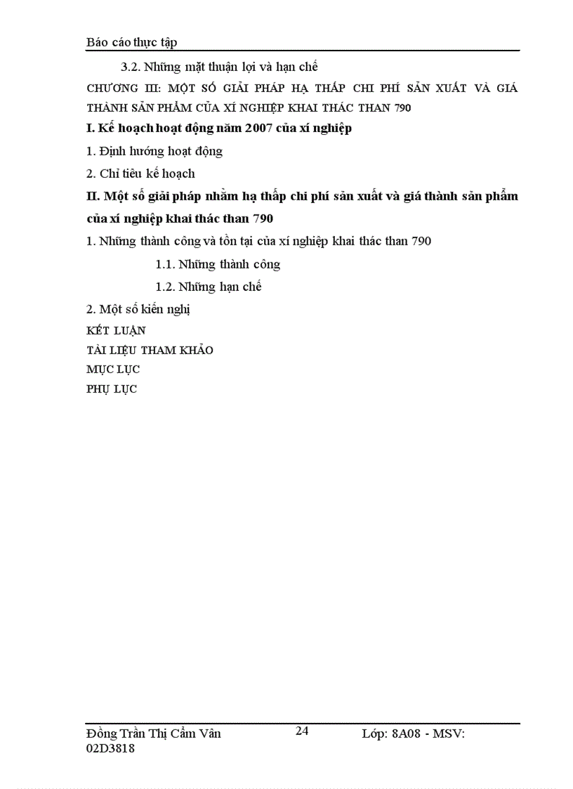 image for page Phân tích hoạt động sản xuất kinh doanh của Xí nghiệp khai thác Than 790