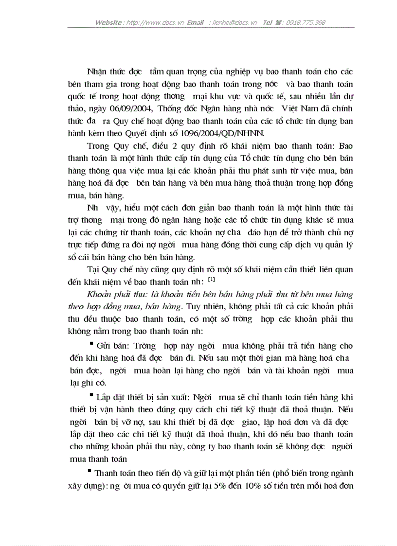 image for page Nghiệp vụ bao thanh toán và triển vọng áp dụng tại các ngân hàng thương mại Việt Nam