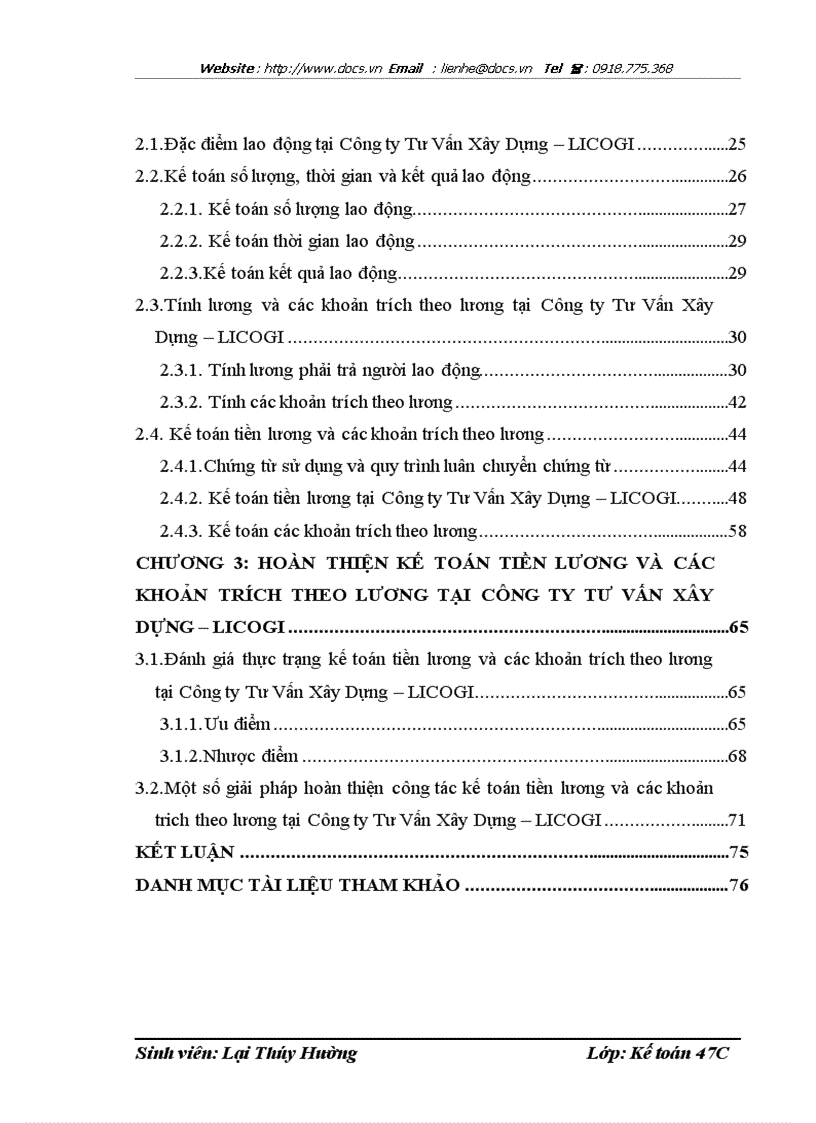 image for page Hoàn thiện kế toán tiền lương và các khoản trích theo lương tại công ty tư vấn xây dựng licogi
