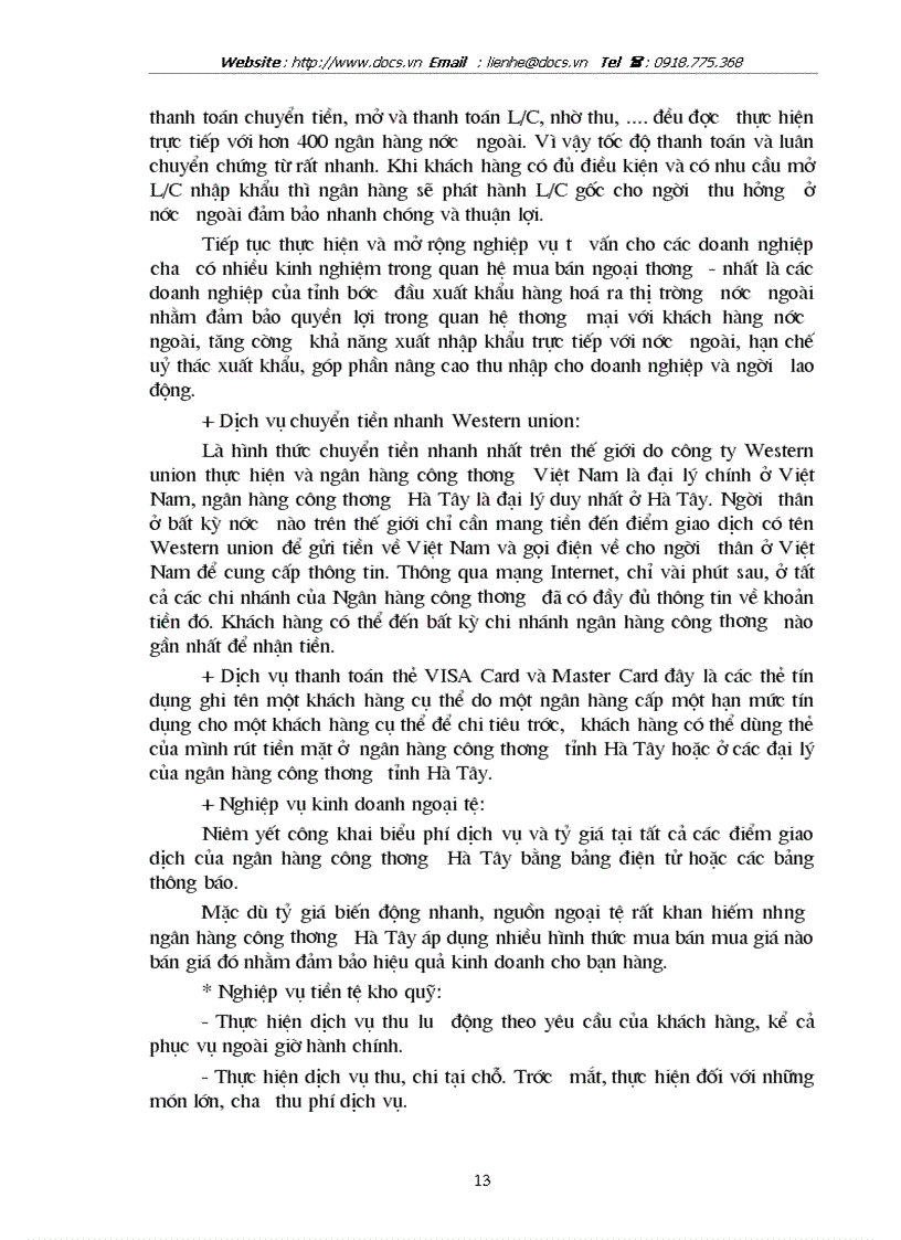 image for page Tại ngânhàng NHTMCP Công Thương VietinBank Hà Tây lt NHa gt