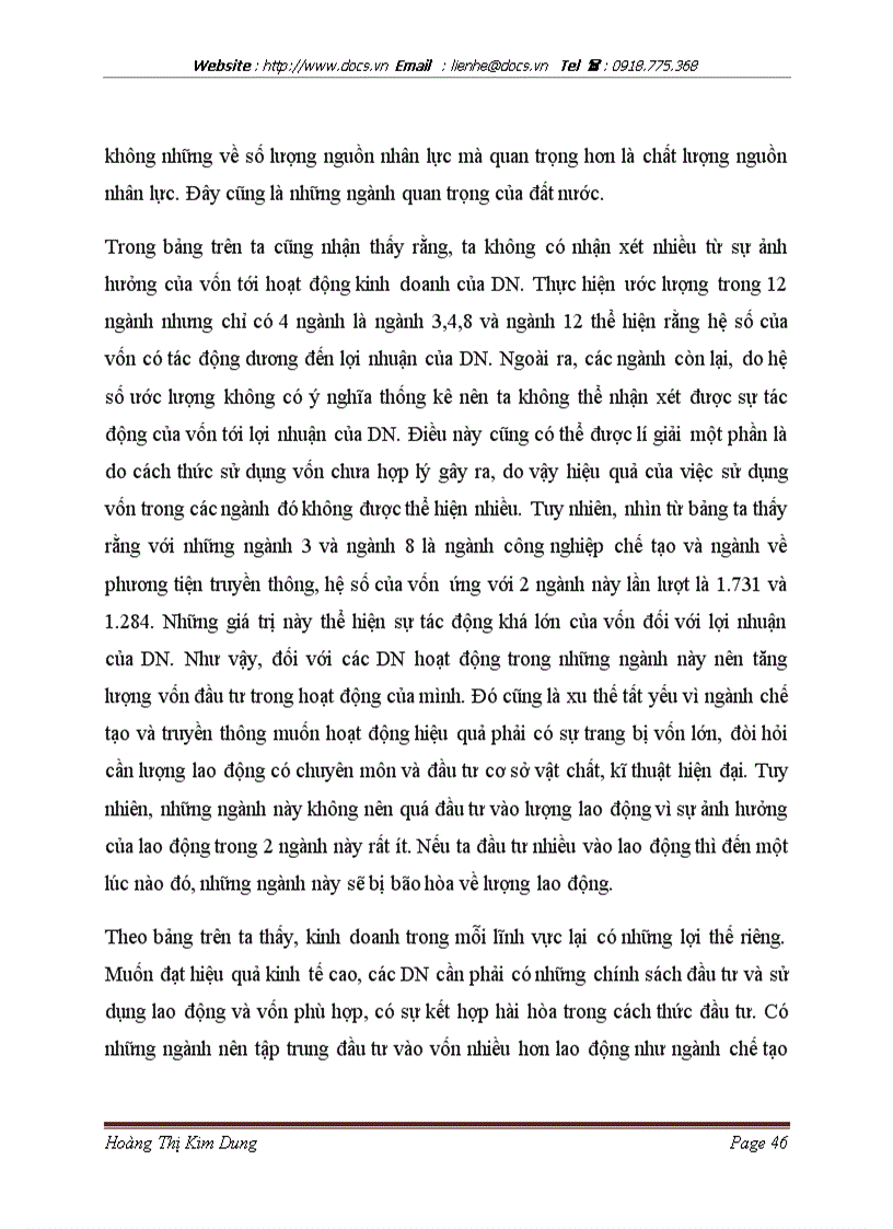 image for page Các yếu tố ảnh hưởng đến hiệu quả hoạt động kinh doanh của Doanh nghiệp theo khu vực kinh tế giai đoạn 2000 đến 2005