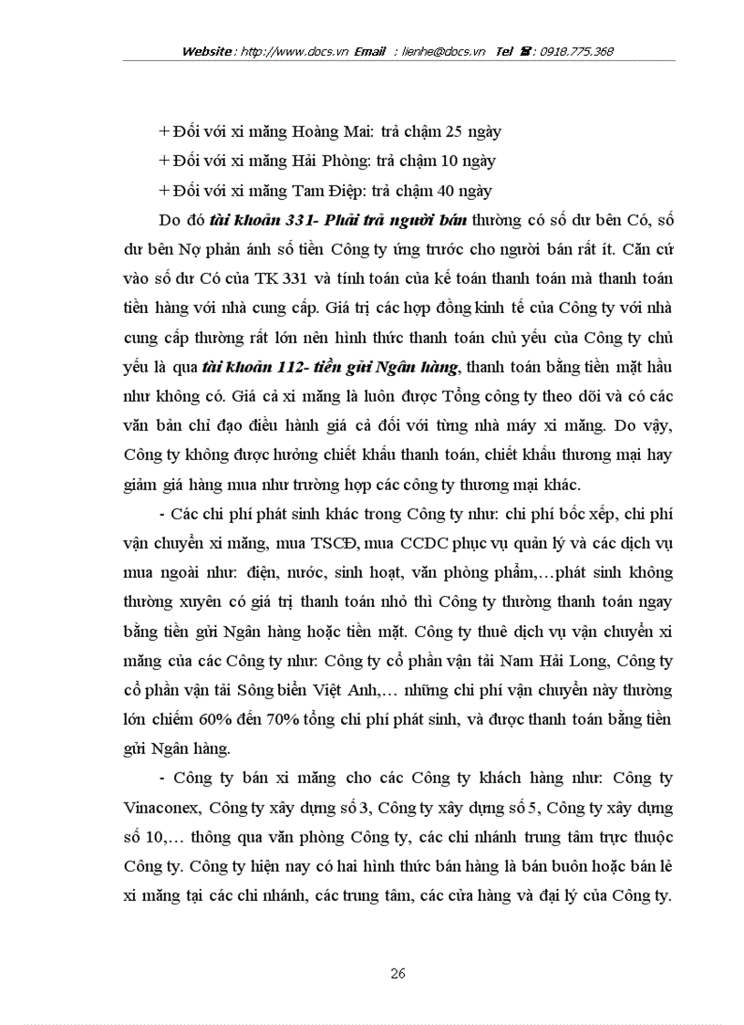 image for page Thực trạng tổ chức kế toán tại Công ty CP Thương mại xi măng lt kiến tập gt