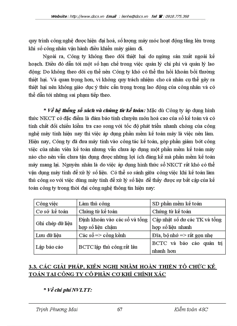 image for page Thực trạng tổ chức kế toán tại Công ty CP Cơ khí chính xác số 1 lt kiến tập gt