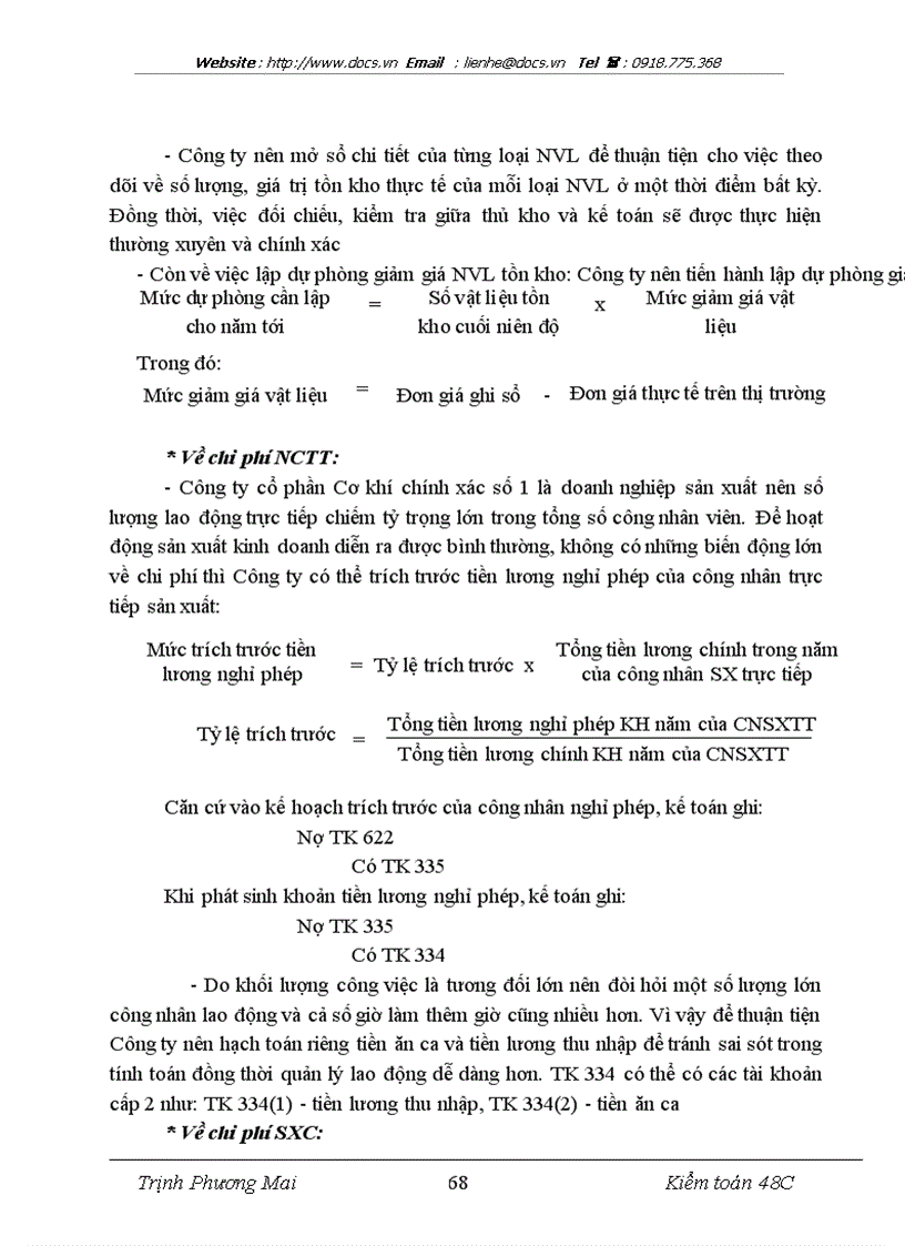 image for page Thực trạng tổ chức kế toán tại Công ty CP Cơ khí chính xác số 1 lt kiến tập gt