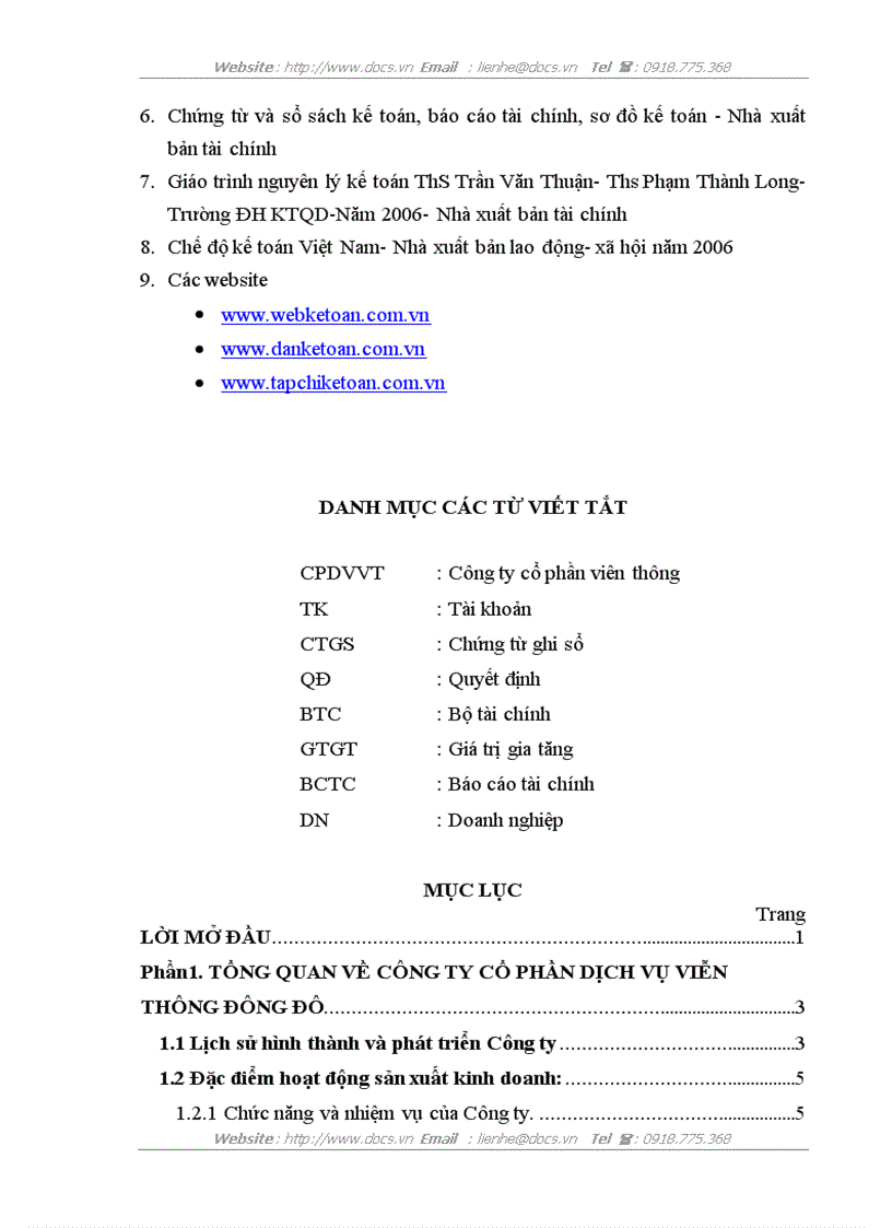 image for page Kế toán vốn bằng tiền tại công ty cổ phần dịch vụ viễn thông Đông Đô
