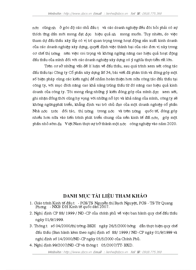 image for page Nâng cao khả năng cạnh tranh trong đấu thầu xây dựng tại công ty cổ phần xây dựng số 34