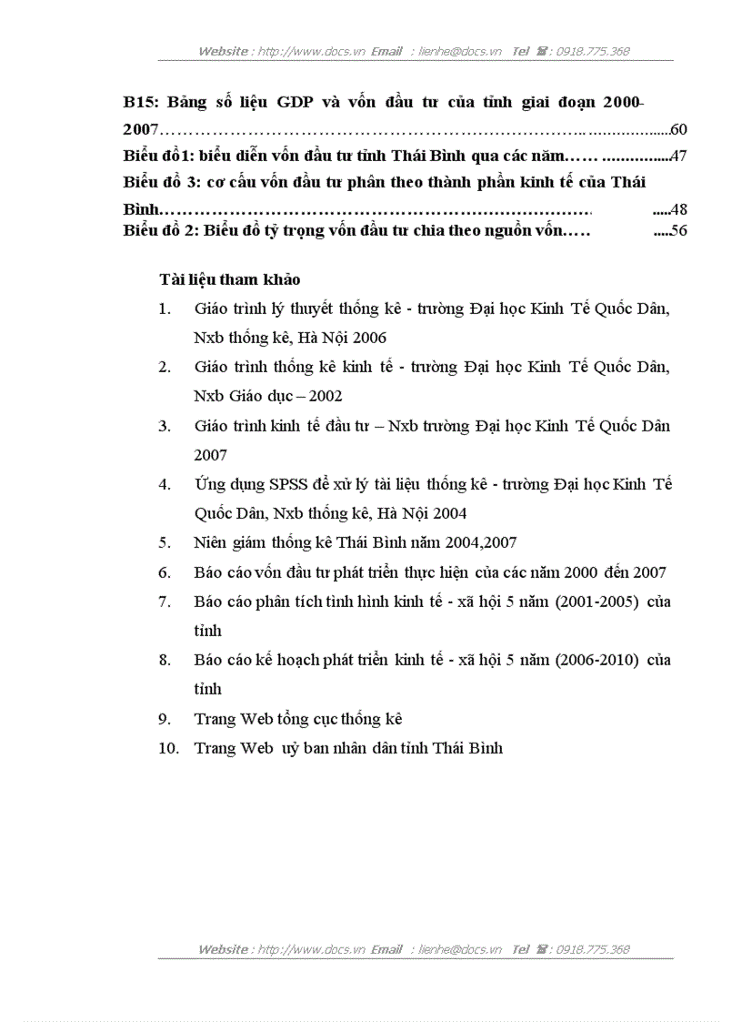 image for page Vận dụng một số phương pháp thống kê phân tích tình hình vốn đầu tư thực hiện của tỉnh Thái Bình trong giai đoạn 2000 2007