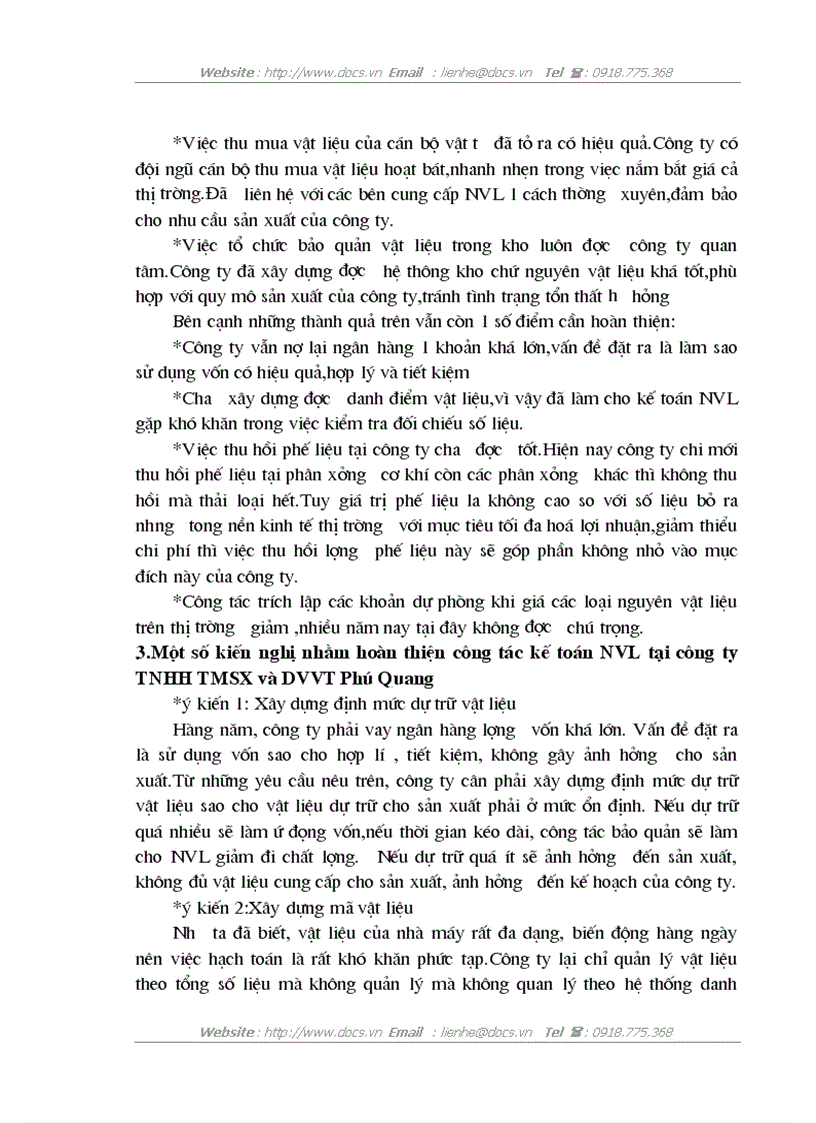 image for page Tổ chức công tác kế toán nguyên vật liệu và công cụ dụng cụ tại công ty TNHH thương mại sản xuất và dịch vụ vận tải Phú Quang