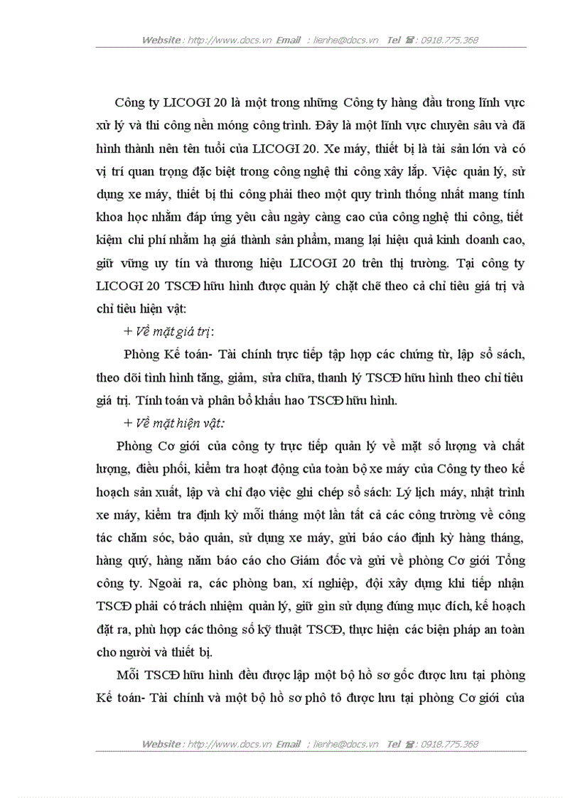 image for page Hoàn thiện kế toán tài sản cố định hữu hình với việc nâng cao hiệu quả sử dụng tài sản cố định hữu hình tại công ty Kỹ thuật nền móng và xây dựng 20