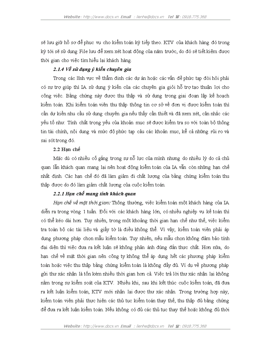 image for page Vận dụng các kỹ thuật thu thập bằng chứng kiểm toán trong kiểm toán BCTC do công ty TNHH Kiểm toán Đông Dương thực hiện