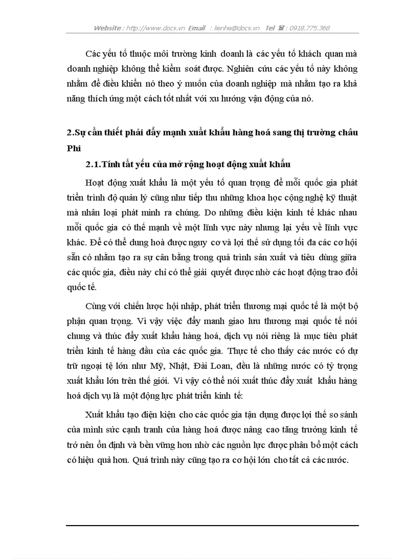 image for page Thực trạng và giải pháp xuất khẩu hàng hoá Việt Nam sang thị trường châu Phi