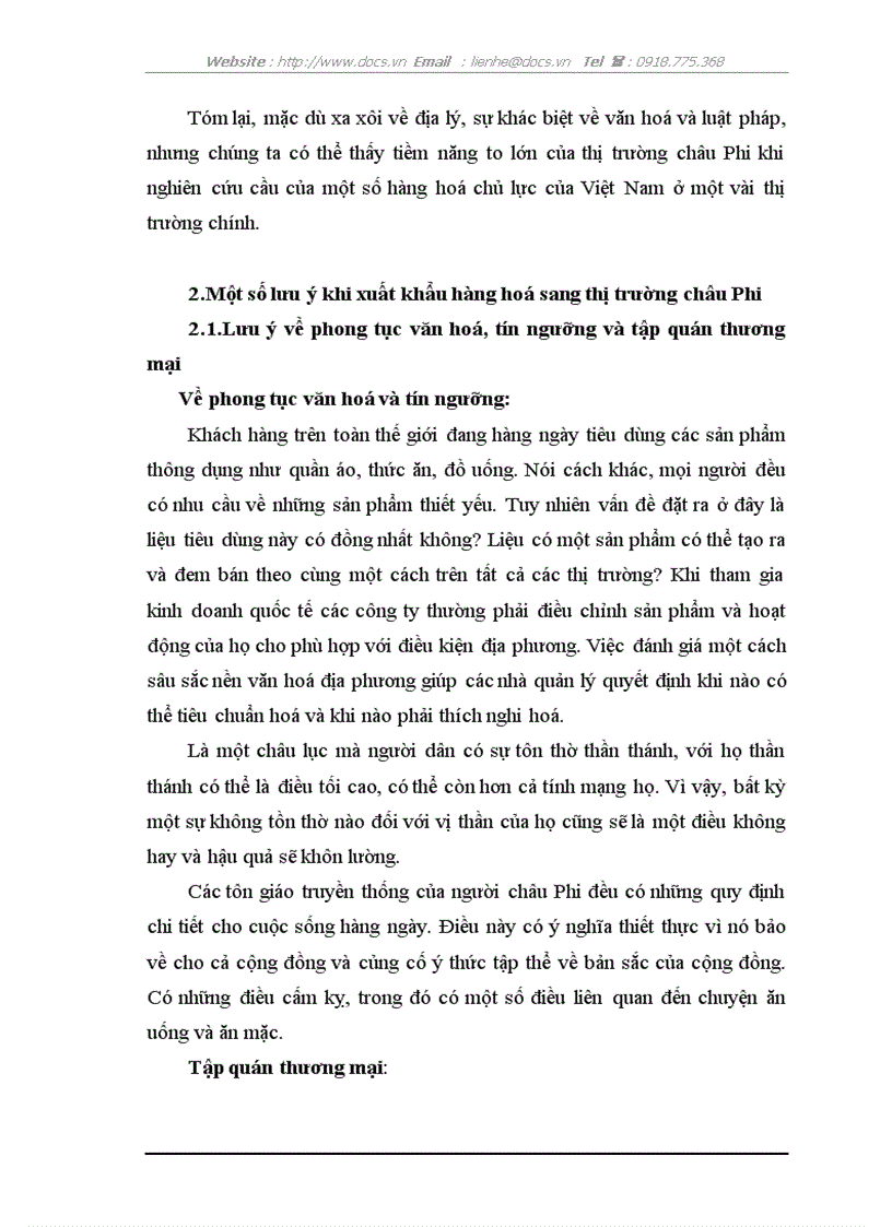 image for page Thực trạng và giải pháp xuất khẩu hàng hoá Việt Nam sang thị trường châu Phi