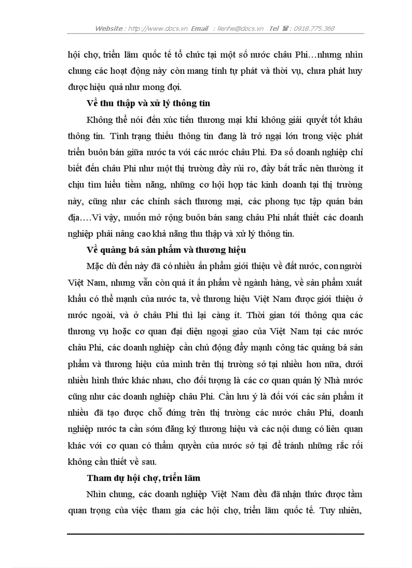 image for page Thực trạng và giải pháp xuất khẩu hàng hoá Việt Nam sang thị trường châu Phi
