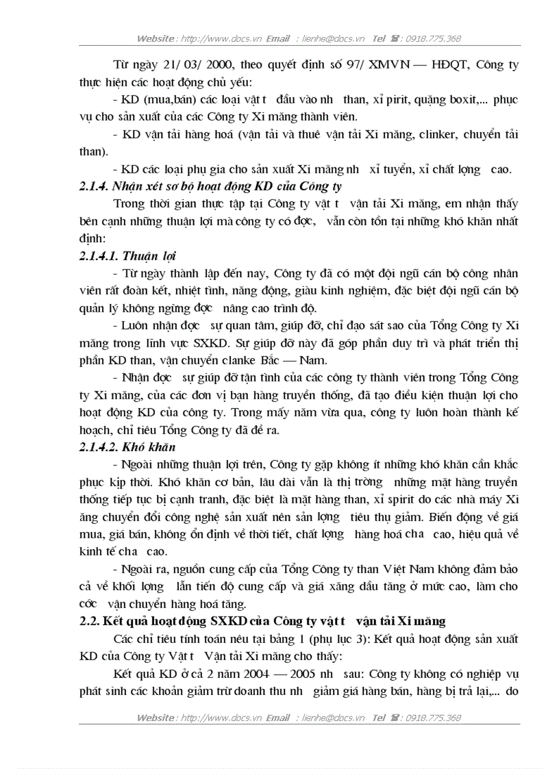 image for page Vốn lưu động và một số giải pháp nâng cao hiệu quả sử dụng vốn lưu động ở Công ty vật tư vận tải Xi măng