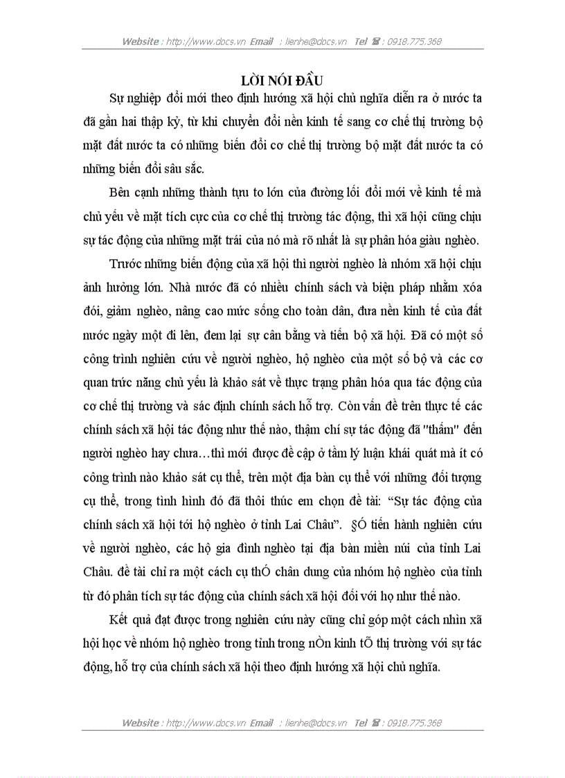 image for page Sự tác động của chính sách xã hội tới hộ nghèo ở tỉnh Lai Châu