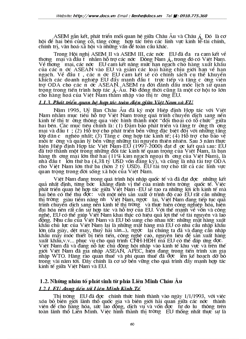 image for page Tự do hoá trong EU và khả năng thâm nhập thị trường EU của hàng hoá Việt Nam