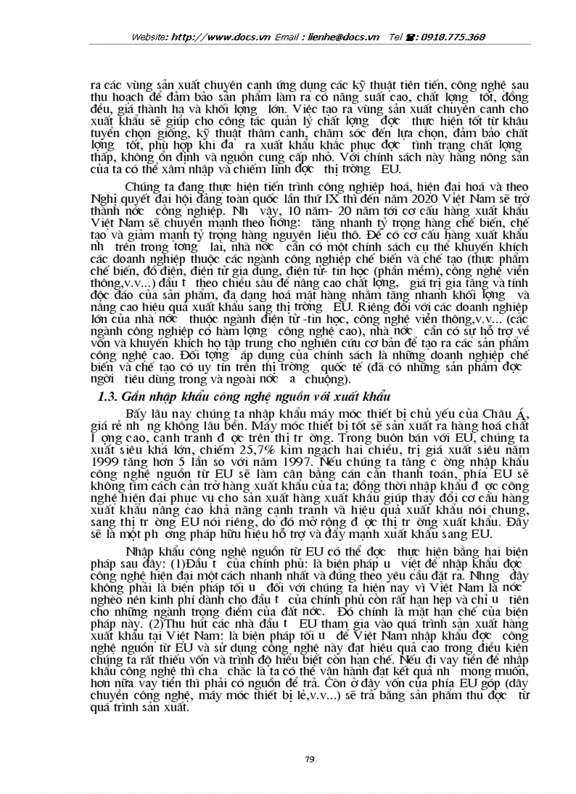 image for page Tự do hoá trong EU và khả năng thâm nhập thị trường EU của hàng hoá Việt Nam