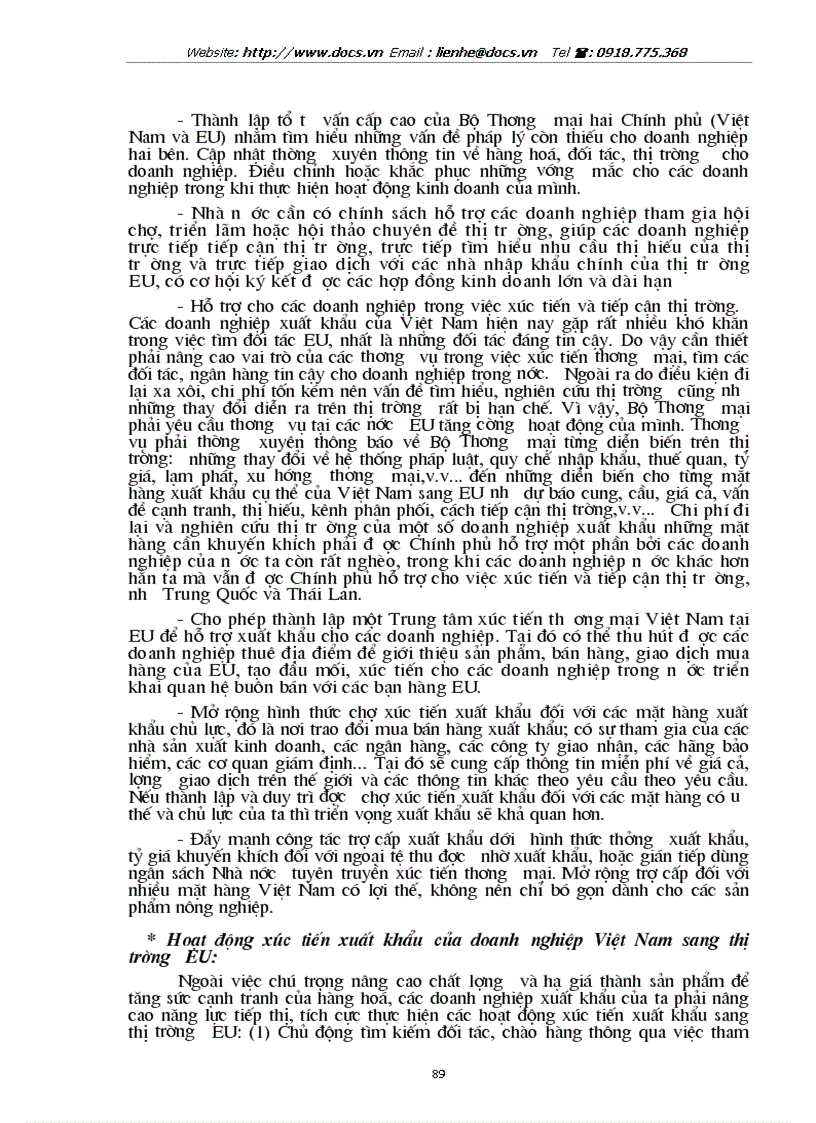 image for page Tự do hoá trong EU và khả năng thâm nhập thị trường EU của hàng hoá Việt Nam