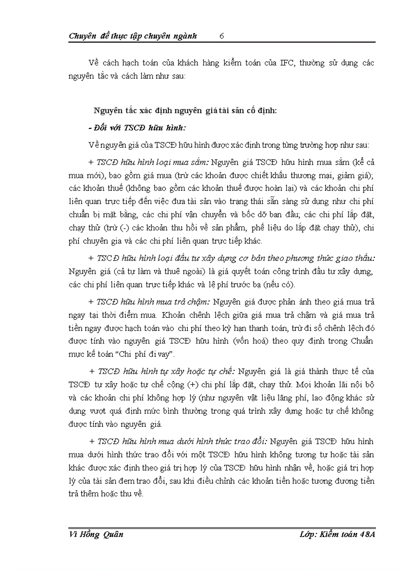 image for page Quy trình kiểm toán khoản mục Tài sản cố định trong kiểm toán báo cáo tài chính do Công ty TNHH kiểm toán và tư vấn tài chính quốc tế IFC thực hiện