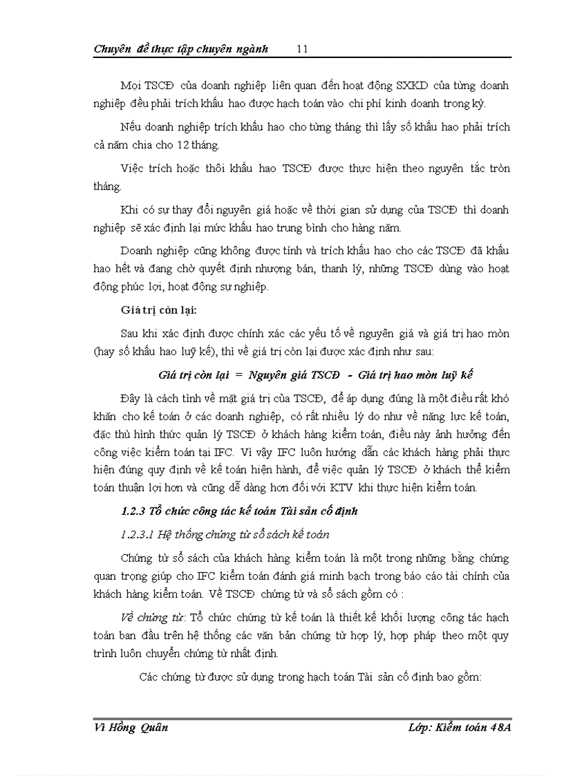 image for page Quy trình kiểm toán khoản mục Tài sản cố định trong kiểm toán báo cáo tài chính do Công ty TNHH kiểm toán và tư vấn tài chính quốc tế IFC thực hiện