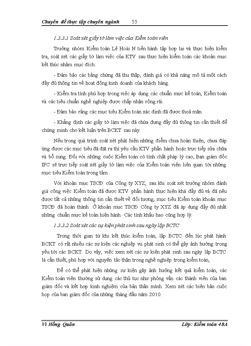 image for page Quy trình kiểm toán khoản mục Tài sản cố định trong kiểm toán báo cáo tài chính do Công ty TNHH kiểm toán và tư vấn tài chính quốc tế IFC thực hiện