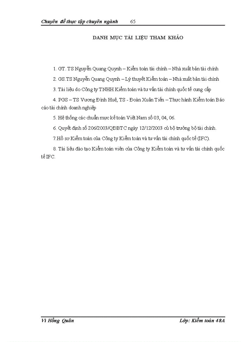 image for page Quy trình kiểm toán khoản mục Tài sản cố định trong kiểm toán báo cáo tài chính do Công ty TNHH kiểm toán và tư vấn tài chính quốc tế IFC thực hiện