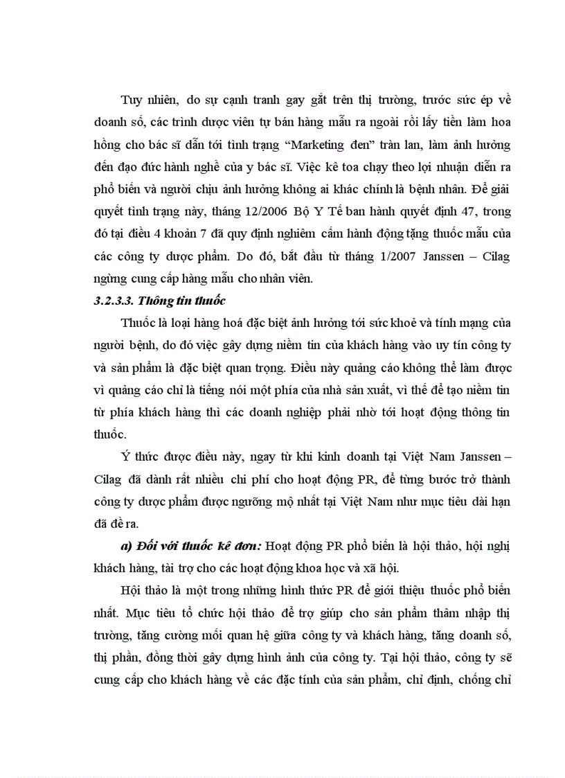 image for page Nghiên cứu sự vận dụng chính sách sản phẩm và chính sách xúc tiến hỗ trợ kinh doanh của công ty dược phẩm Janssen Cilag tại Việt Nam giai đoạn 2003