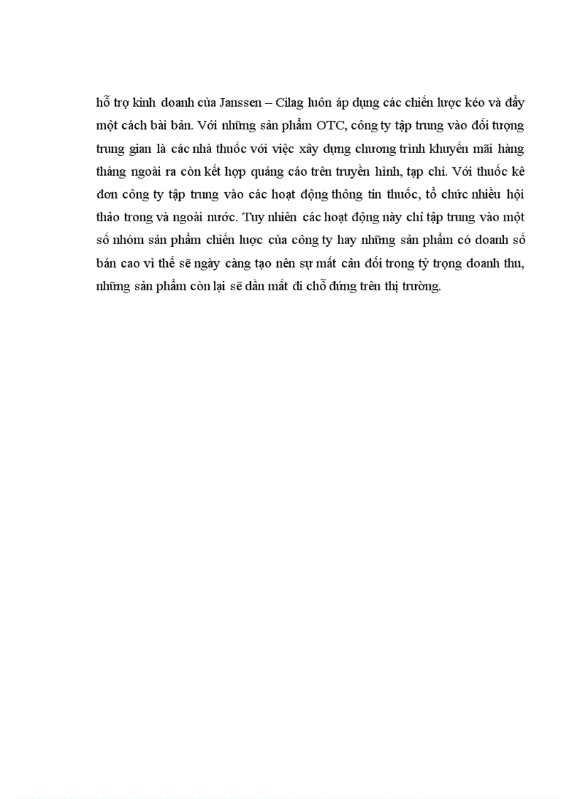 image for page Nghiên cứu sự vận dụng chính sách sản phẩm và chính sách xúc tiến hỗ trợ kinh doanh của công ty dược phẩm Janssen Cilag tại Việt Nam giai đoạn 2003