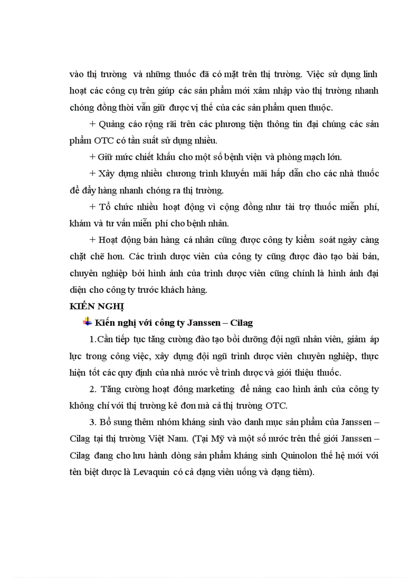 image for page Nghiên cứu sự vận dụng chính sách sản phẩm và chính sách xúc tiến hỗ trợ kinh doanh của công ty dược phẩm Janssen Cilag tại Việt Nam giai đoạn 2003