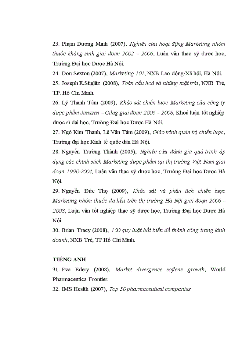 image for page Nghiên cứu sự vận dụng chính sách sản phẩm và chính sách xúc tiến hỗ trợ kinh doanh của công ty dược phẩm Janssen Cilag tại Việt Nam giai đoạn 2003