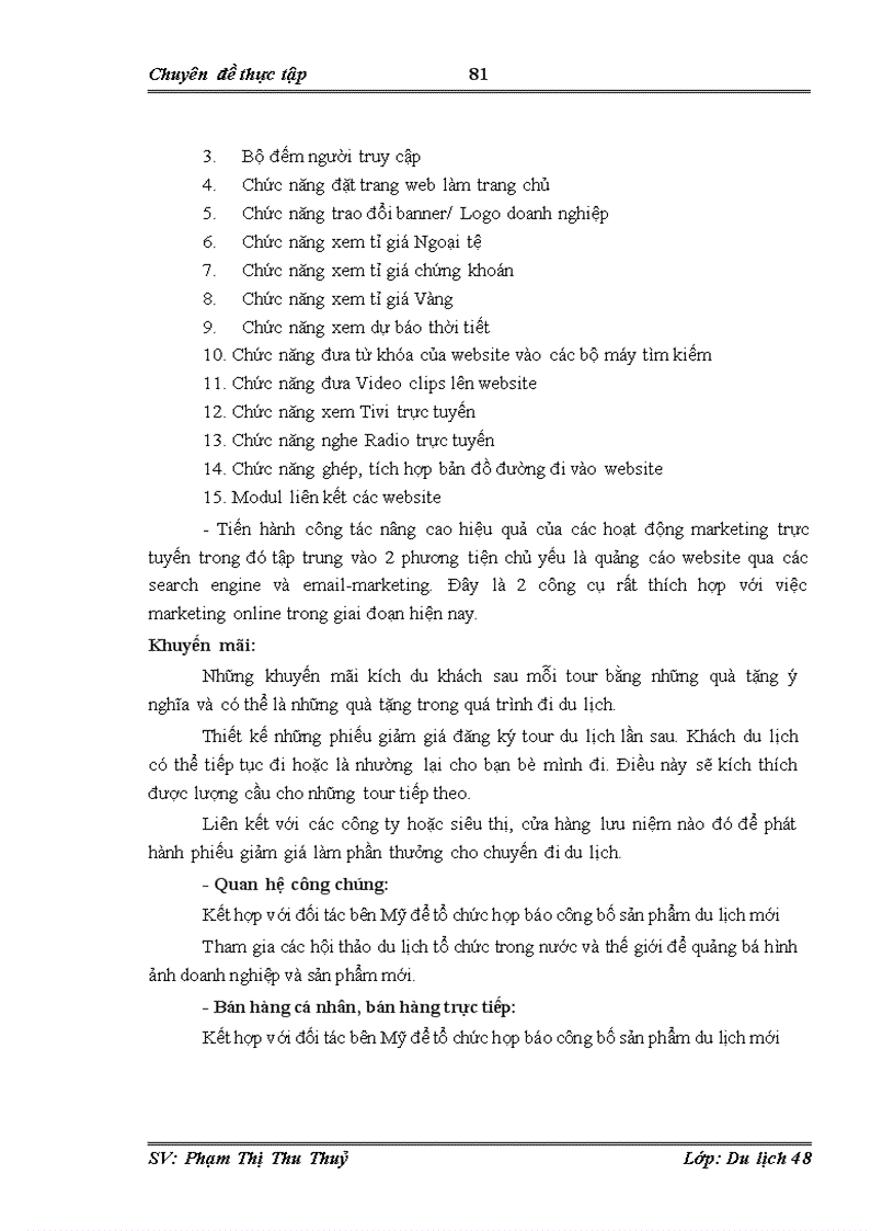 image for page Hoàn thiện hoạt động khai thác thị trường khách du lịch Mỹ bằng các giải pháp Marketing Mix tại công ty du lịch và thương mại Nam Thái