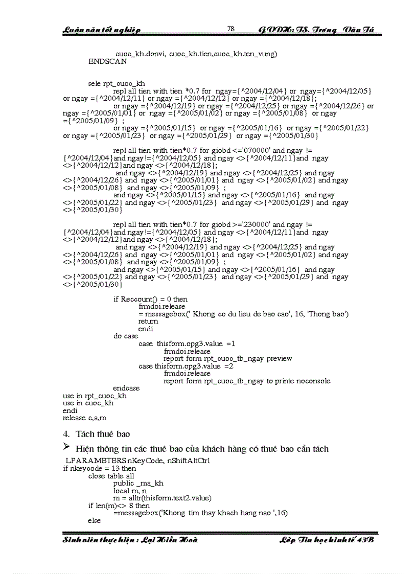 image for page Xây dựng hệ thống thông tin quản lý khách hàng và tính cước dịch vụ 178 tại Trung tâm Viễn thông Hà Nội Công ty Viễn thông Quân đội Viettel