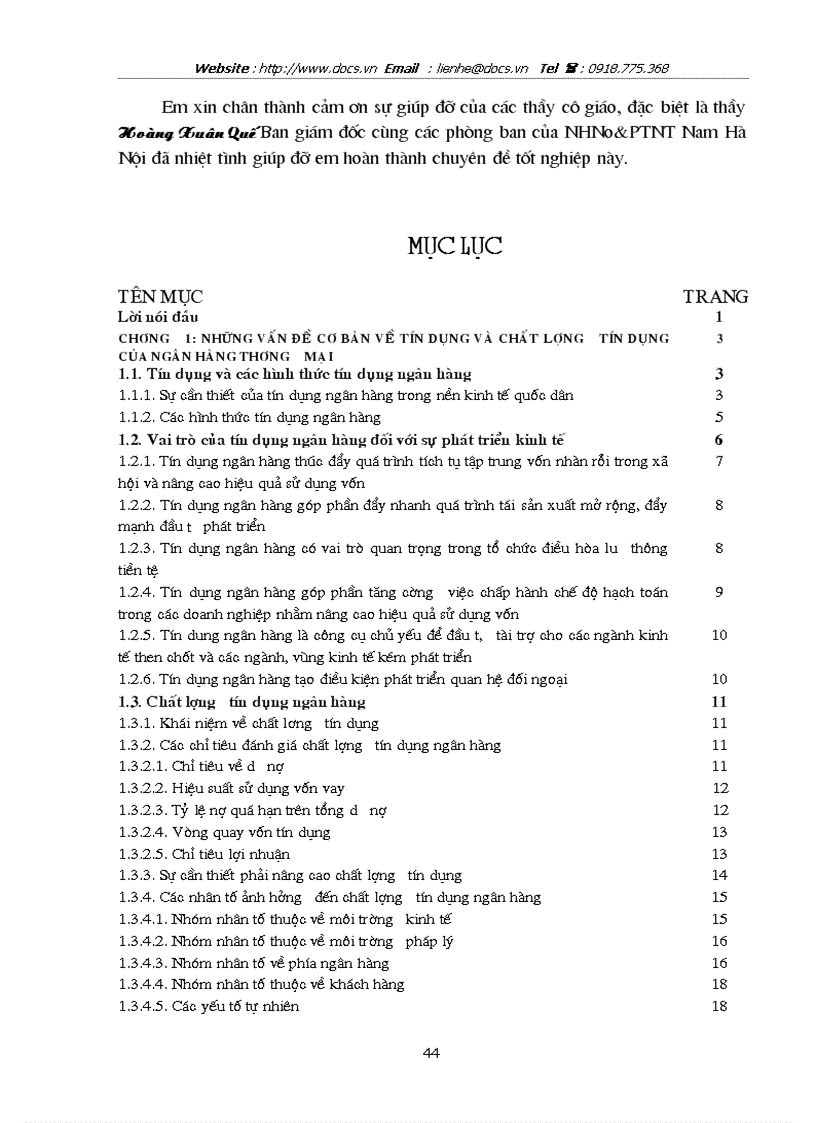 image for page Giải pháp nâng cao chất lượng tín dụng tại Chi nhánh ngânhàng NHNo PTNT AgriBank Nam Hà Nội