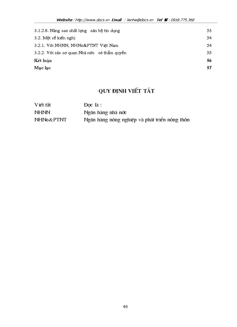 image for page Giải pháp nâng cao chất lượng tín dụng tại Chi nhánh ngânhàng NHNo PTNT AgriBank Nam Hà Nội