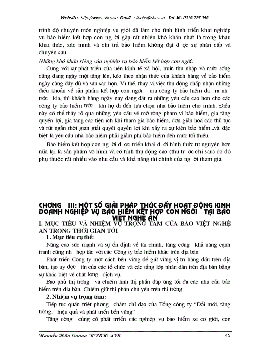 image for page Tình hình triển khai nghiệp vụ bảo hiểm kết hợp con người tại Bảo Việt Nghệ An