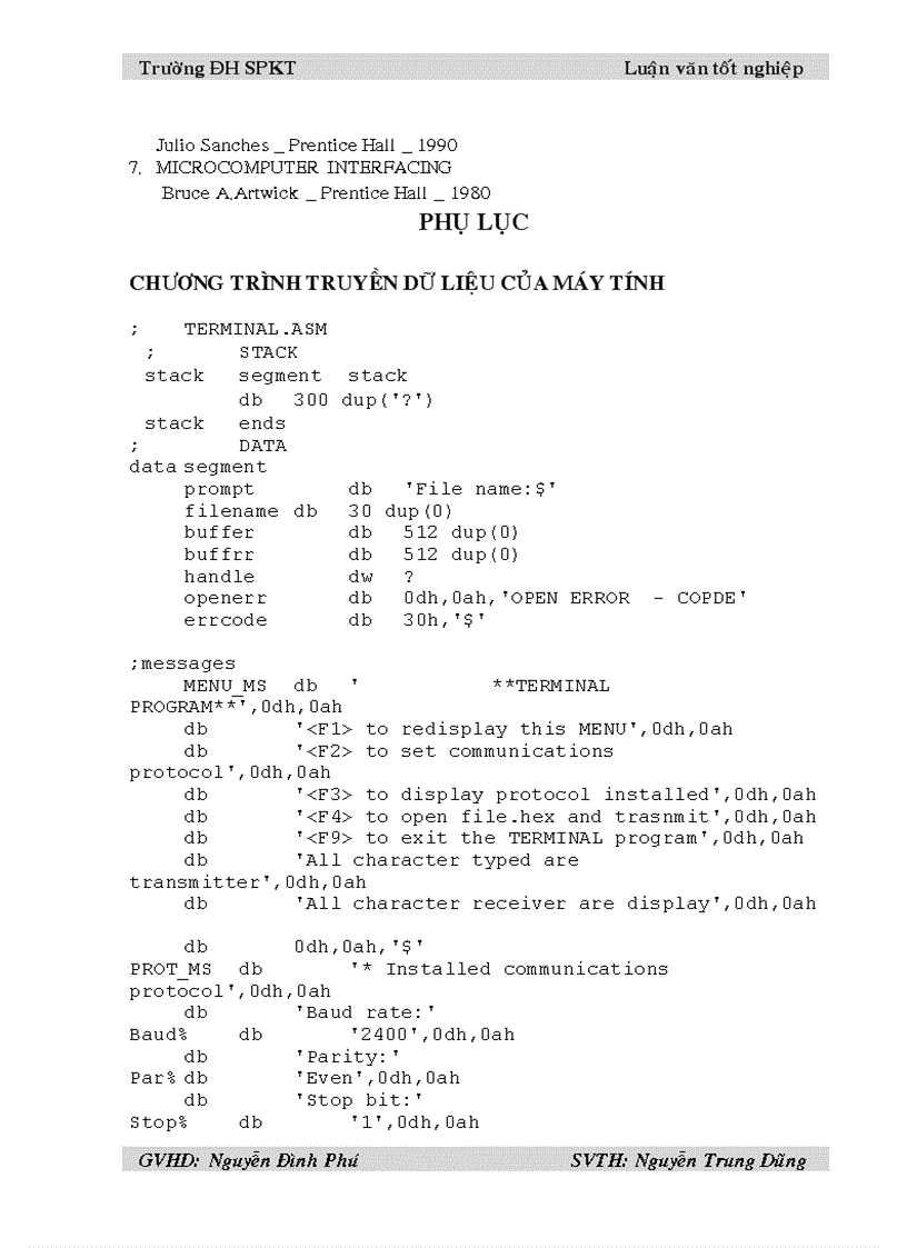 image for page Giao tiếp máy tính với kit vi xử ly 8085