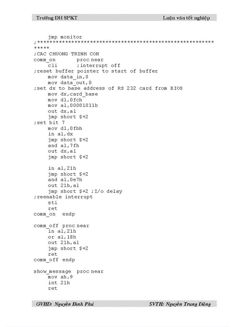 image for page Giao tiếp máy tính với kit vi xử ly 8085