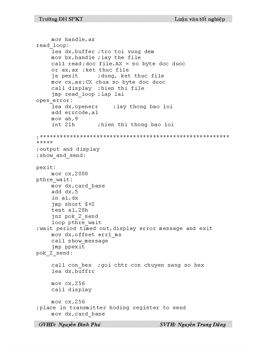 image for page Giao tiếp máy tính với kit vi xử ly 8085